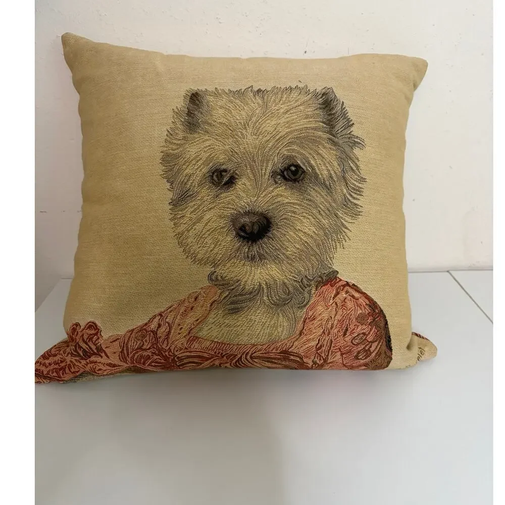 Westie Dog Jacquard Woven Tapestry Thierry Poncelet Canine Elegance
